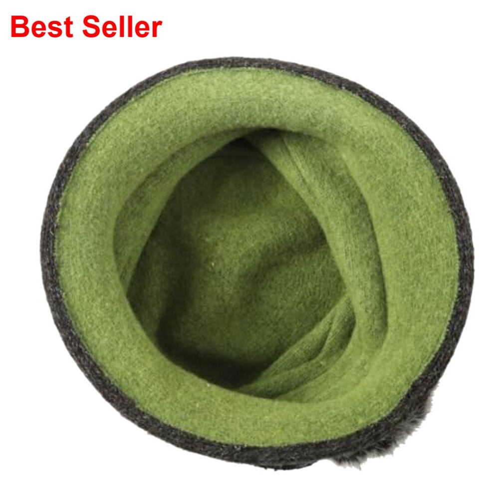 100% Wool Vintage Winter Beret Bucket Hat - Picture 4 of 7